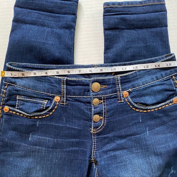 Seven7 High Rise Dark Wash Skinny Jeans Women's 28 - Picture 10 of 12